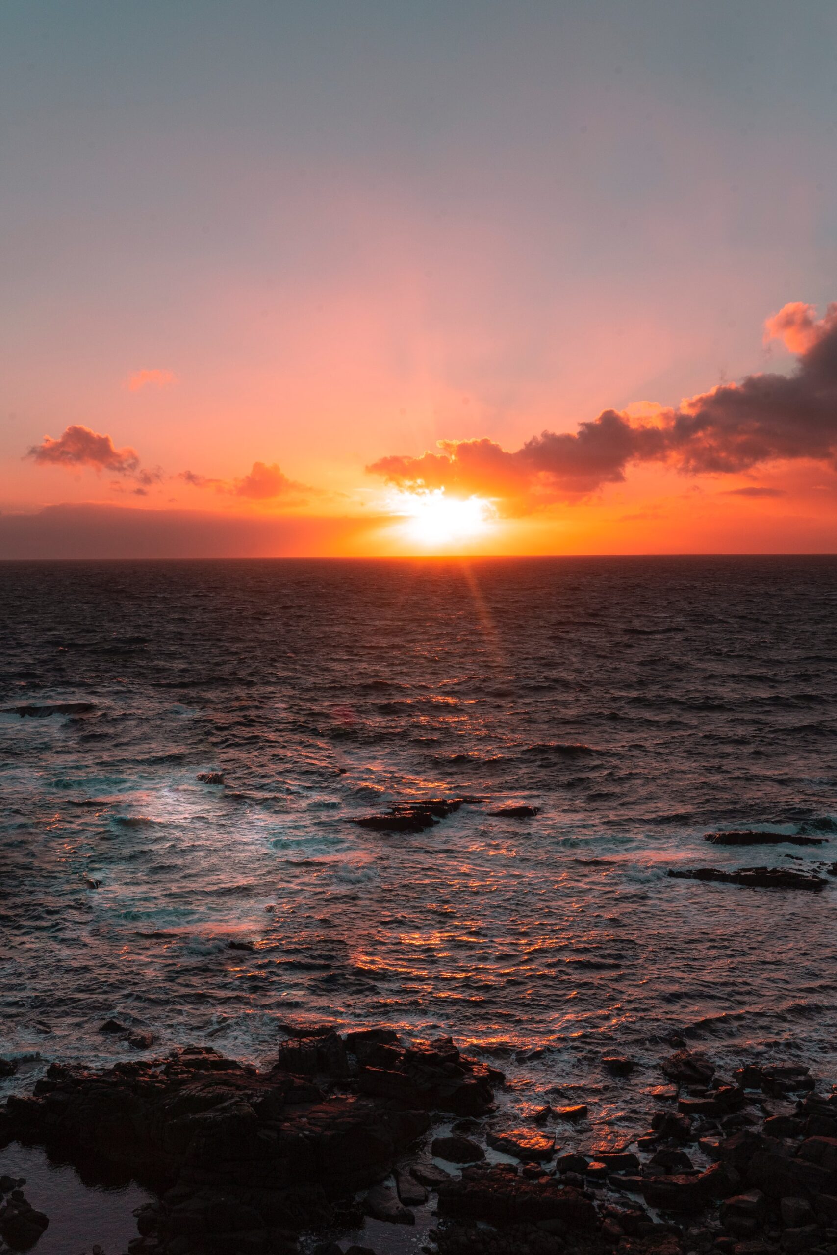 sunset over the ocean 