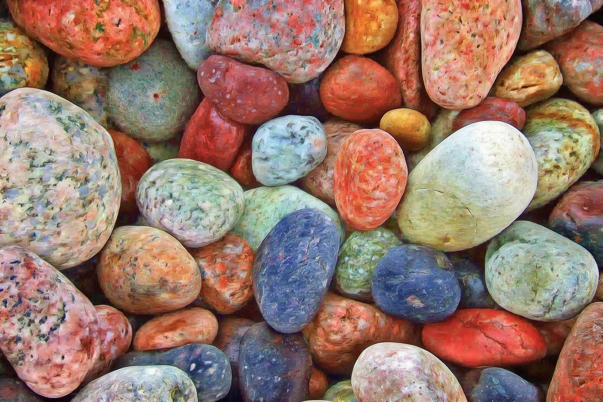 colourful pebbles