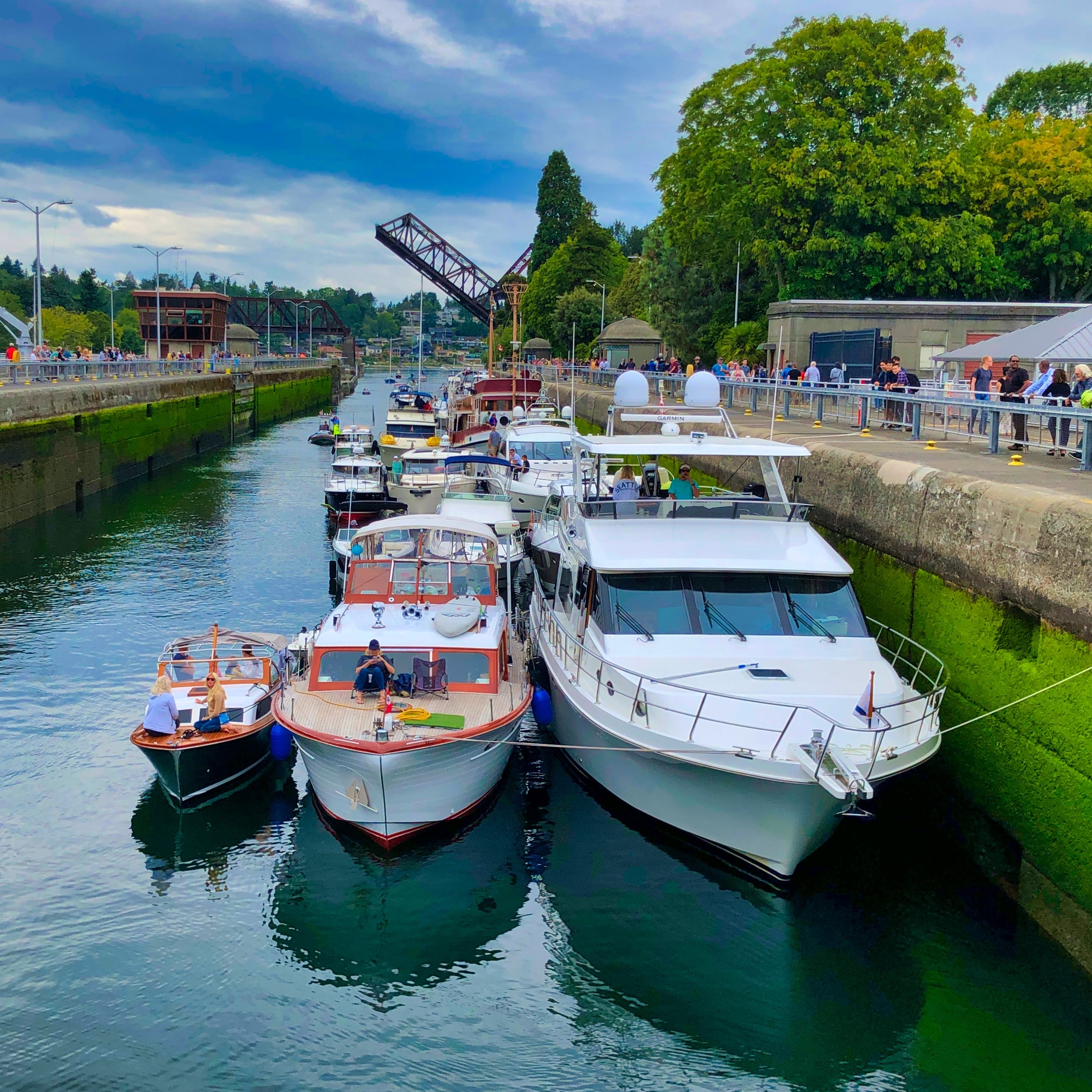 3 boats moored in canal 